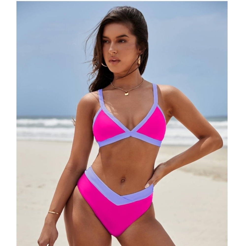 Blooming Jelly Womens Sexy Bikini Triangle Two Piece Swimsuit - Picture 2 of 5